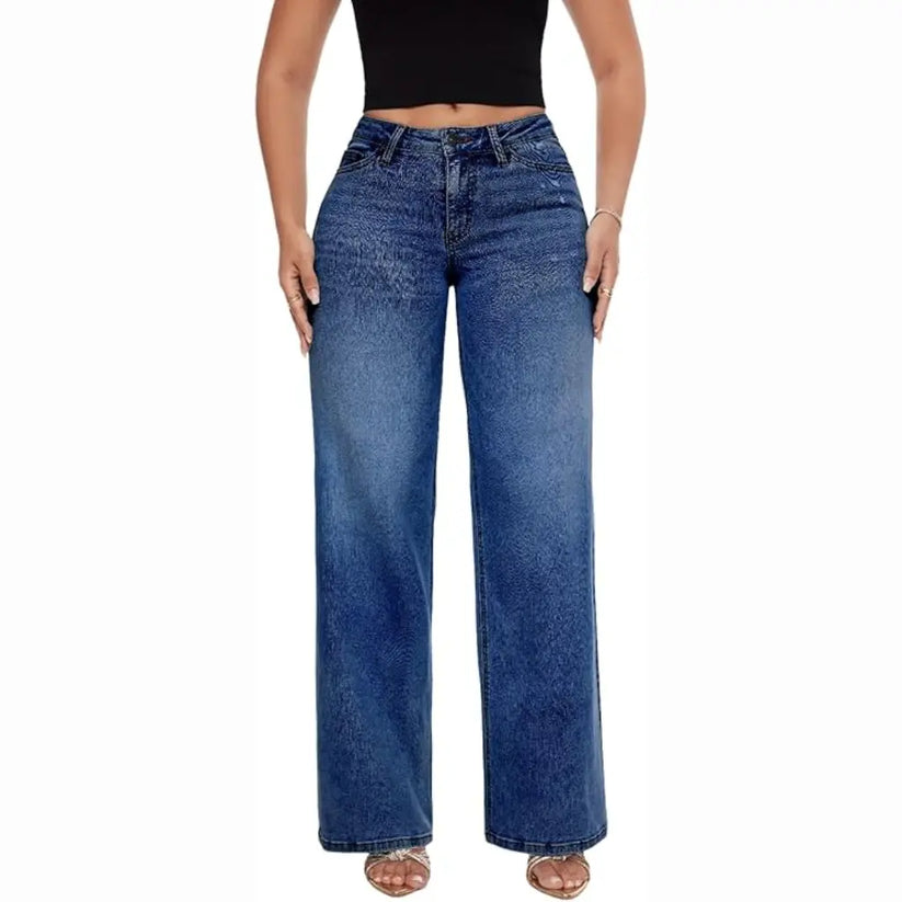 CurviFit™ Mid-Low Rise Stretch Wide-Leg Jeans