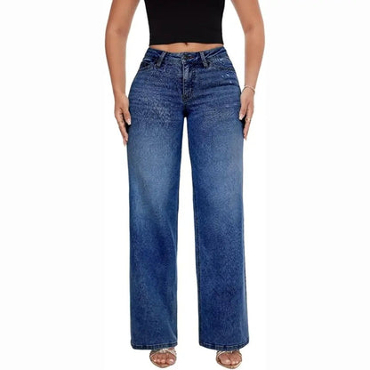 CurviFit™ Mid-Low Rise Stretch Wide-Leg Jeans