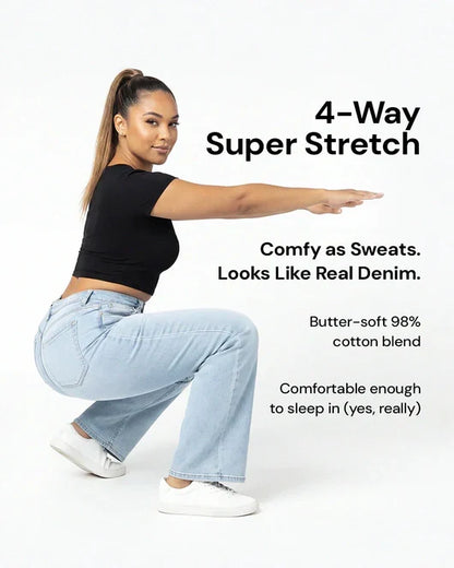 CurviFit™ Mid-Low Rise Stretch Wide-Leg Jeans