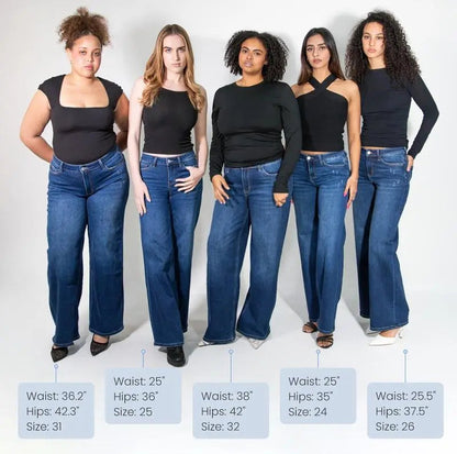 CurviFit™ Mid-Low Rise Stretch Wide-Leg Jeans